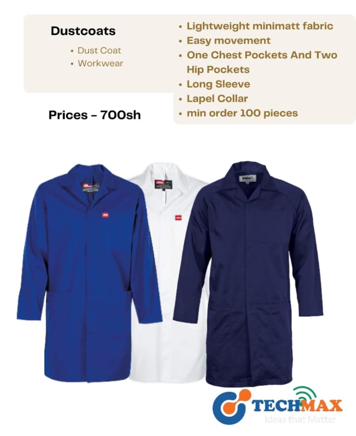 Branding Services by Techmax: Dustcoats for your employees or workwear